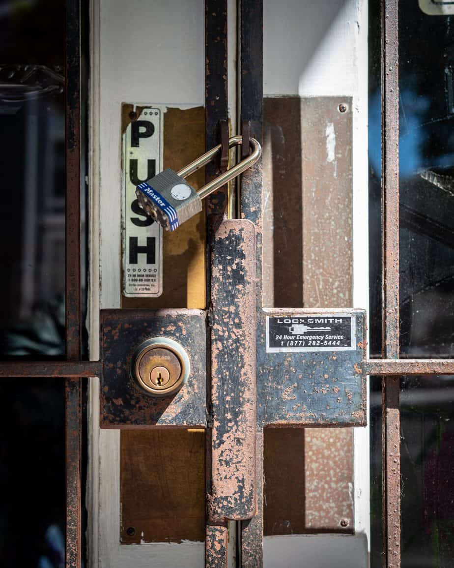 Door with Padlock